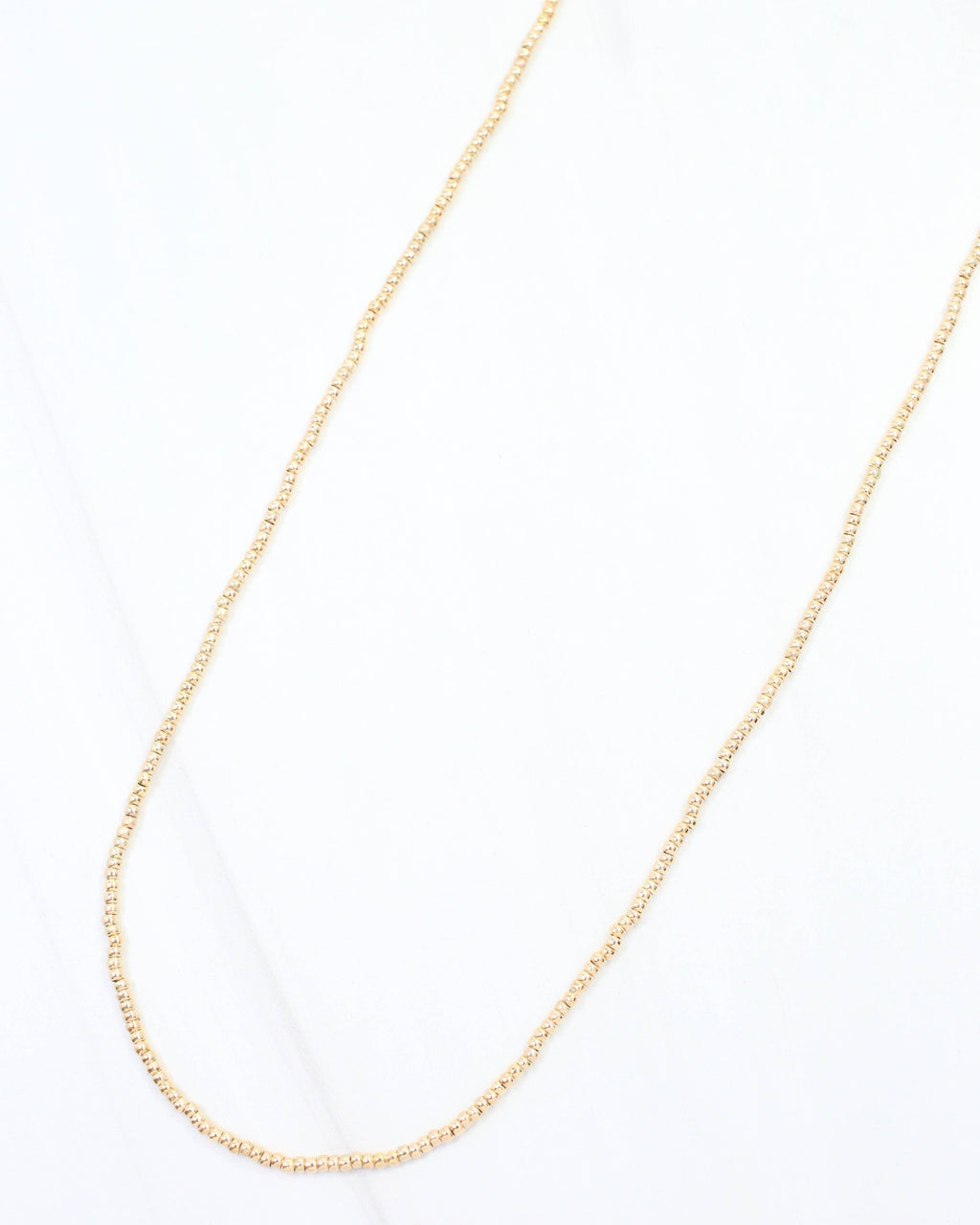 Mattie Dainty Beaded Necklace Gold
