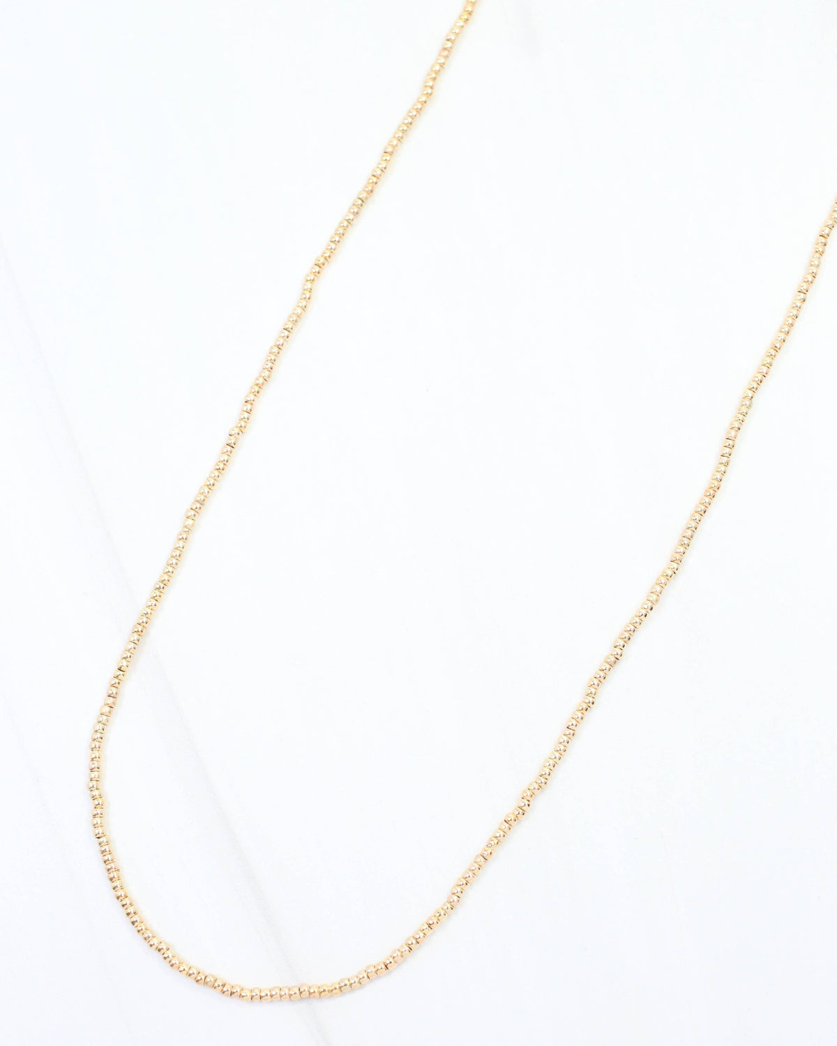Mattie Dainty Beaded Necklace Gold
