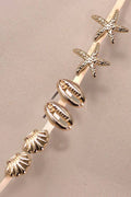 TRIO STUD SEASHELL EARIINGS