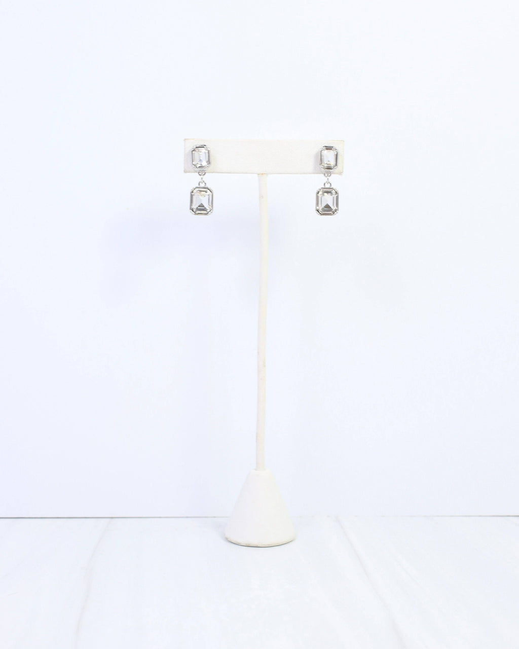 Chloe Crystal Drop Earring Silver