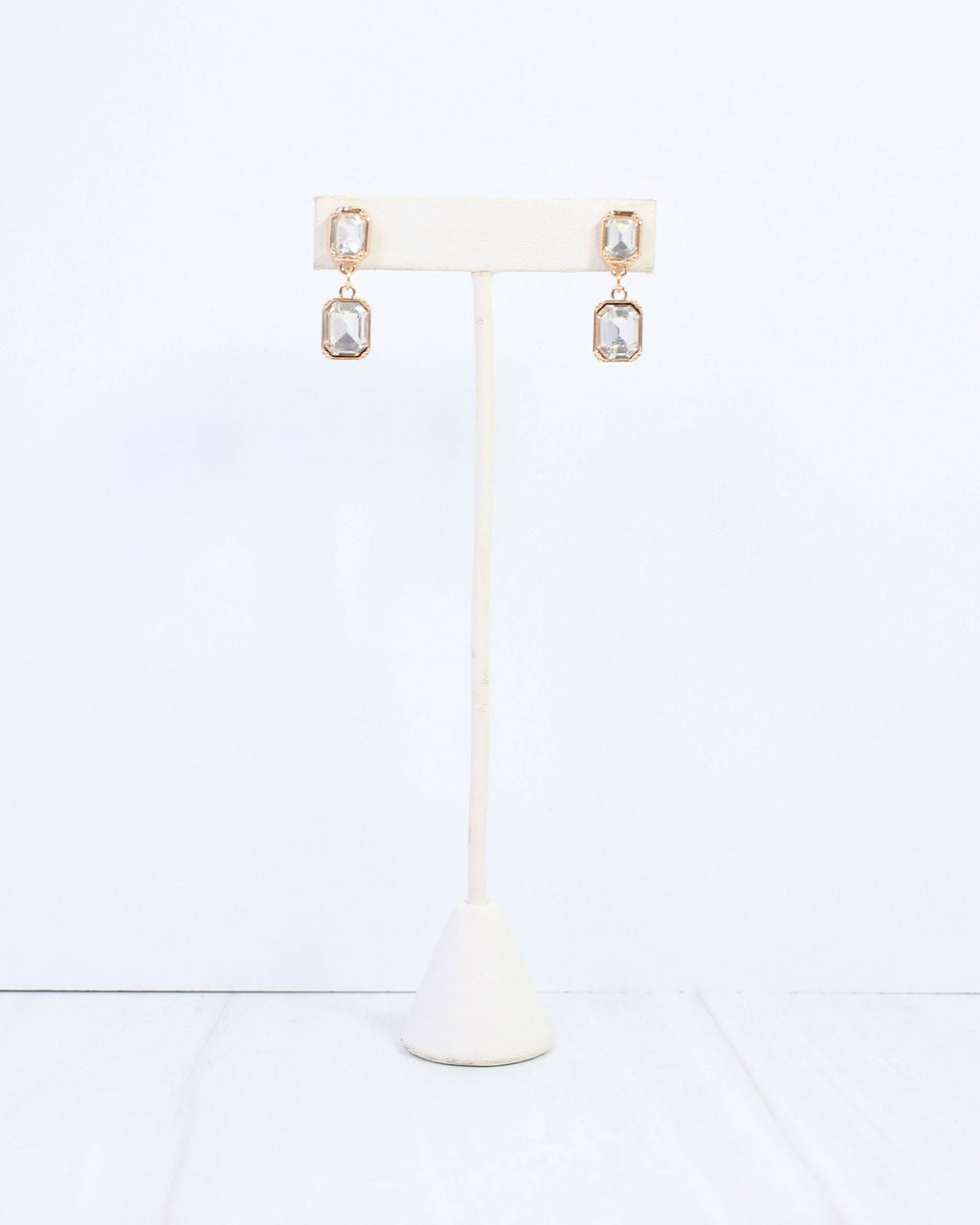 Chloe Crystal Drop Earring Gold