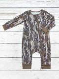 Baby Dark Camouflage Print  Zip Sleeper