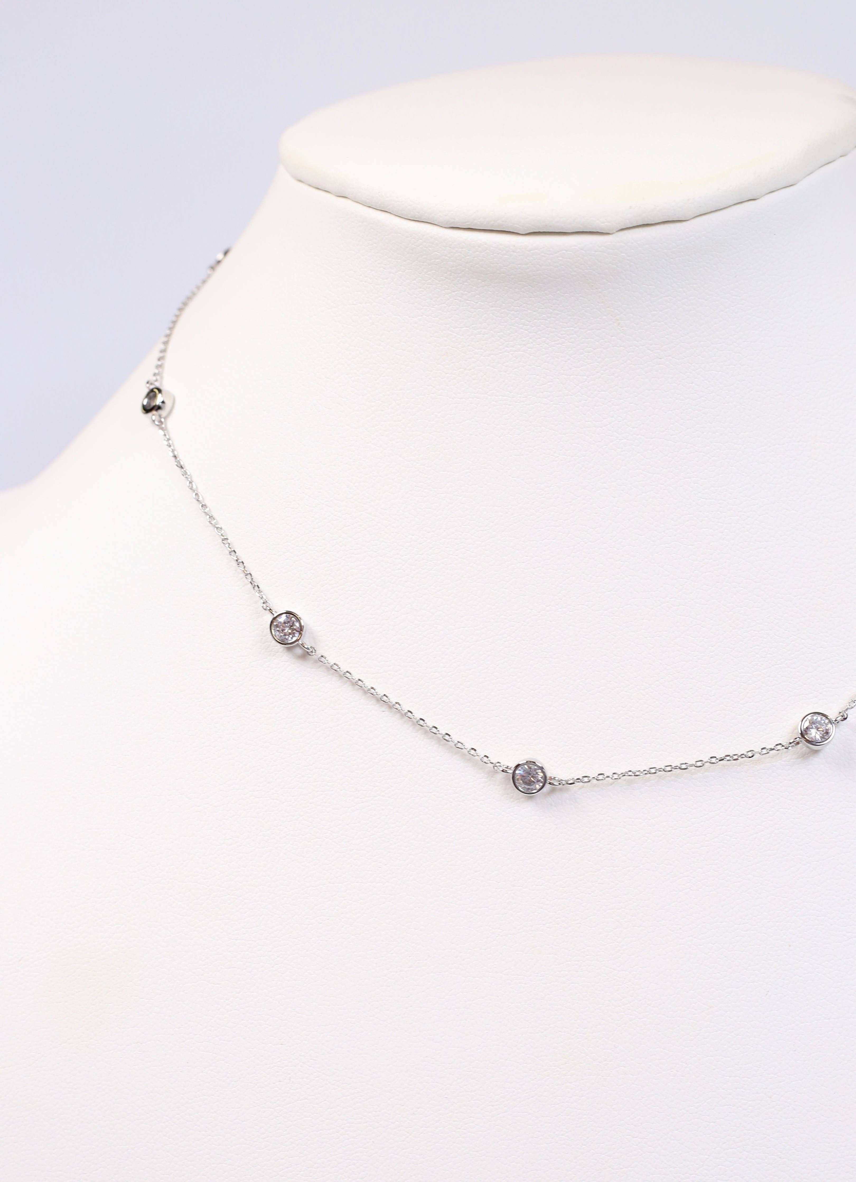 Waterloo CZ Necklace SILVER