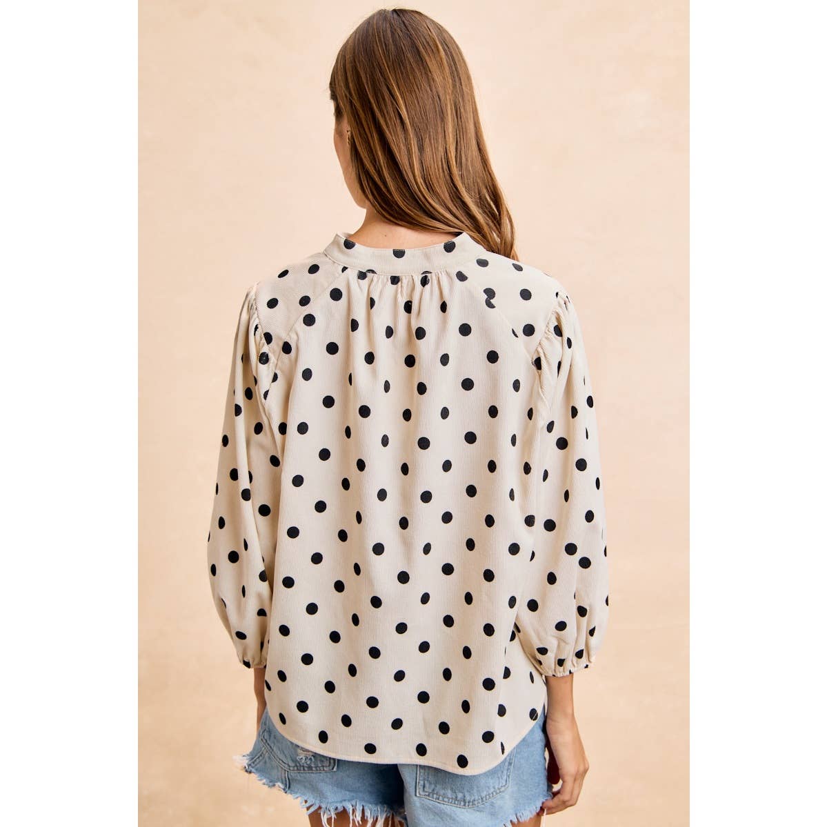 POLKA DOT CORDUROY TOP